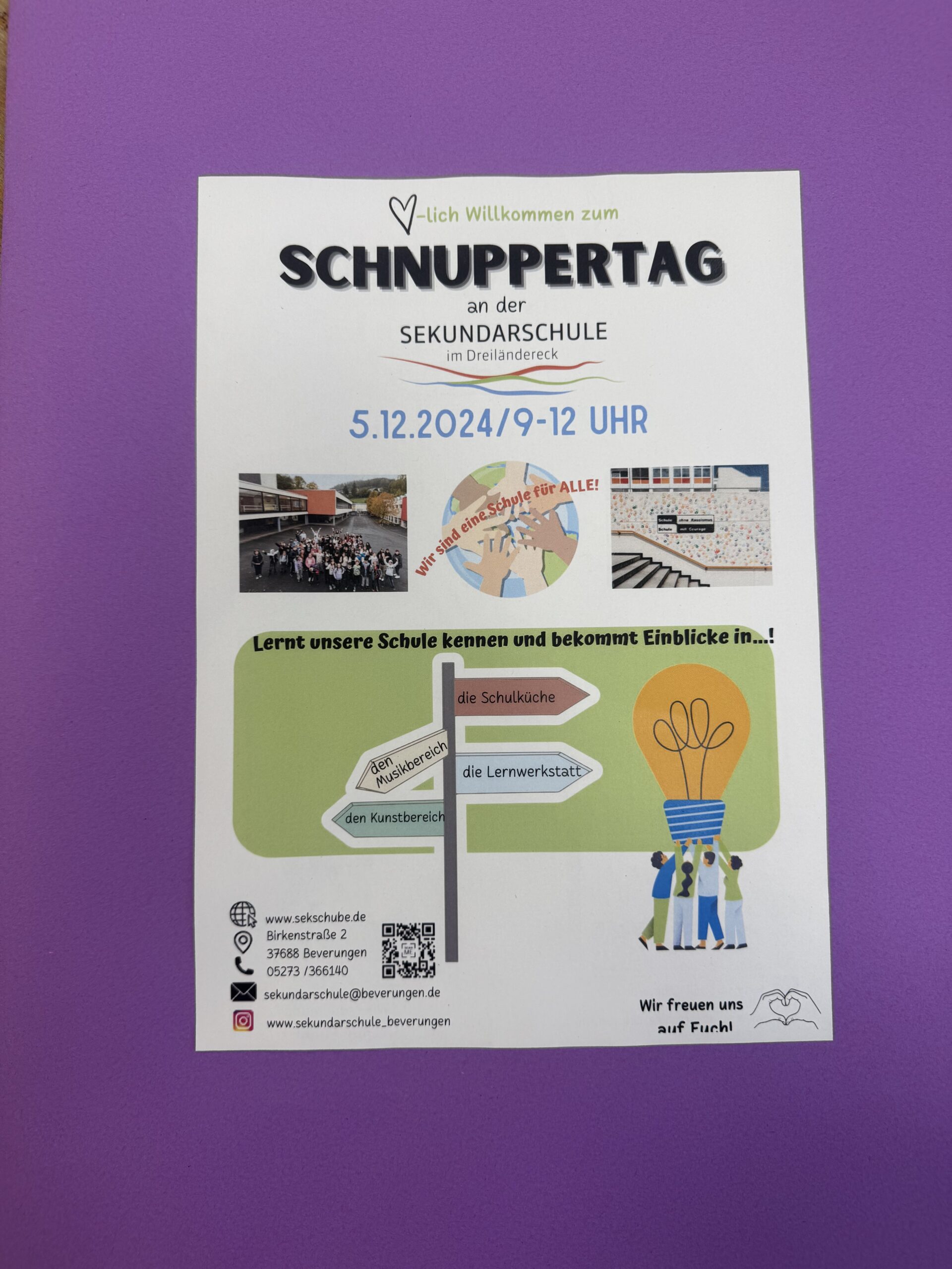 Schnuppertage an der Sekundarschule